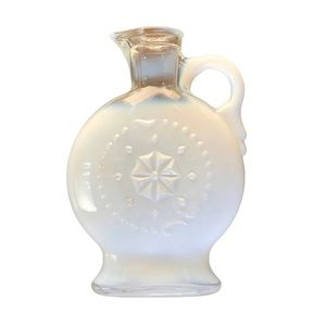 1957 Jim Beam Opalescent Milk Glass Decanter Bottle 9" Tall